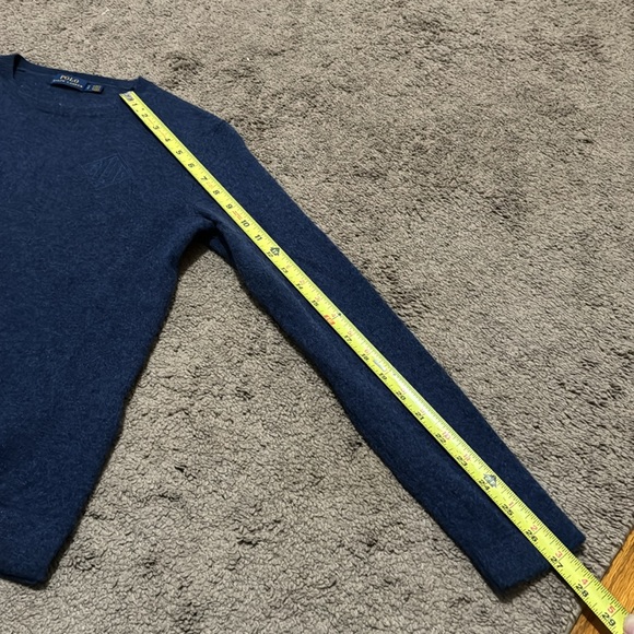 RL Polo Merino Wool Sweater-Sz S-Blue-Polo Stitched Logo @ Chest-EUC - Picture 14 of 16